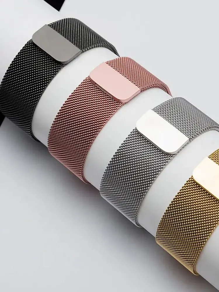 Apple Watch 스트랩 용 밀라노 루프 46mm 44mm 45mm 40mm 42mm 41mm 38mm 49mm 팔찌 iWatch 시리즈