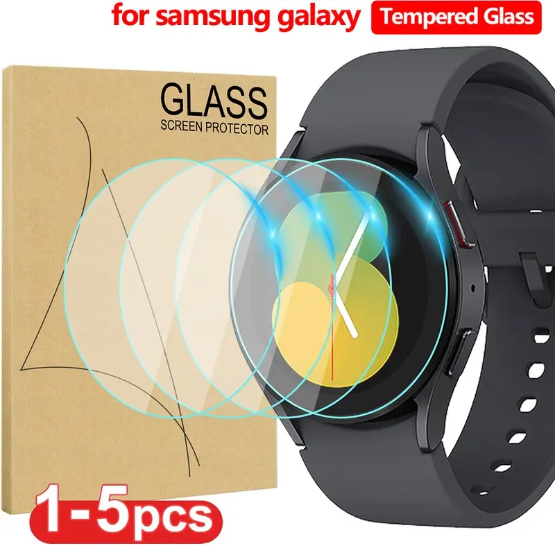 삼성 갤럭시 시계 5 프로/5/4용 강화 유리 갤럭시 시계 5 프로/5/4 Smartwatch용 40mm 44mm 화면 보호기 긁힘 방지