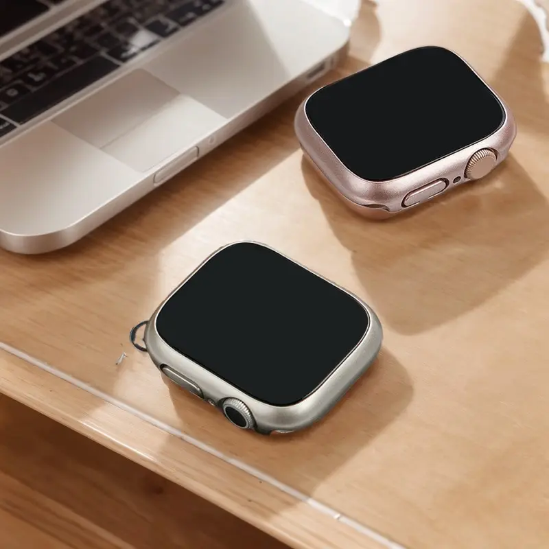 강화 유리 + 케이스 Apple Watch 38mm 40mm 41mm 42mm 44mm 45mm 46mm 화면 보호기 보호 커버 iWatch