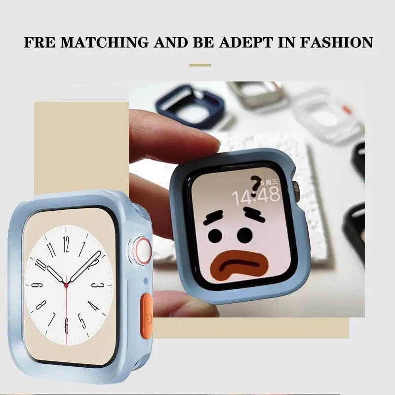 애플워치 11 10 9 8 7 6 SE 5용 범퍼 소프트 실리콘 케이스, iwatch 49mm 41mm 42mm 46mm 40mm 44mm