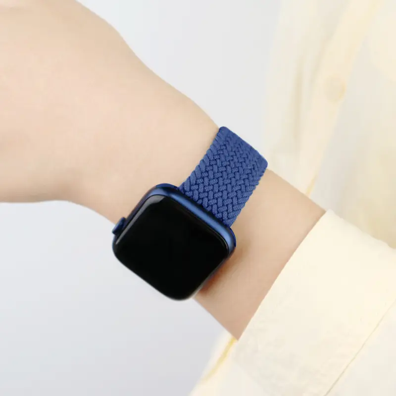 애플워치용 브레이디드 솔로 루프 스트랩 밴드 46mm 44mm 40mm 45mm 41mm 42mm 코레아 팔찌 iWatch 시리즈 11 10