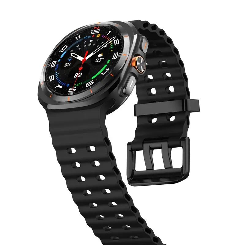 삼성 갤럭시 시계 울트라 47mm 스포츠 실리콘 스트랩 팔찌에 대한 해양 밴드 GalaxyWatch 울트라 시계 밴드 액세서리
