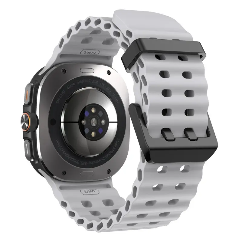 삼성 갤럭시 시계 울트라 47mm 스포츠 실리콘 스트랩 팔찌에 대한 해양 밴드 GalaxyWatch 울트라 시계 밴드 액세서리
