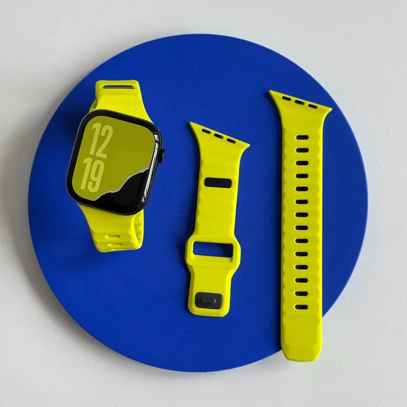 애플워치 울트라 49mm 40mm 41mm 44mm 45mm 46mm용 실리콘 스포츠 스트랩, 코레아 팔찌, 아이워치 시리즈 11 10 9 8