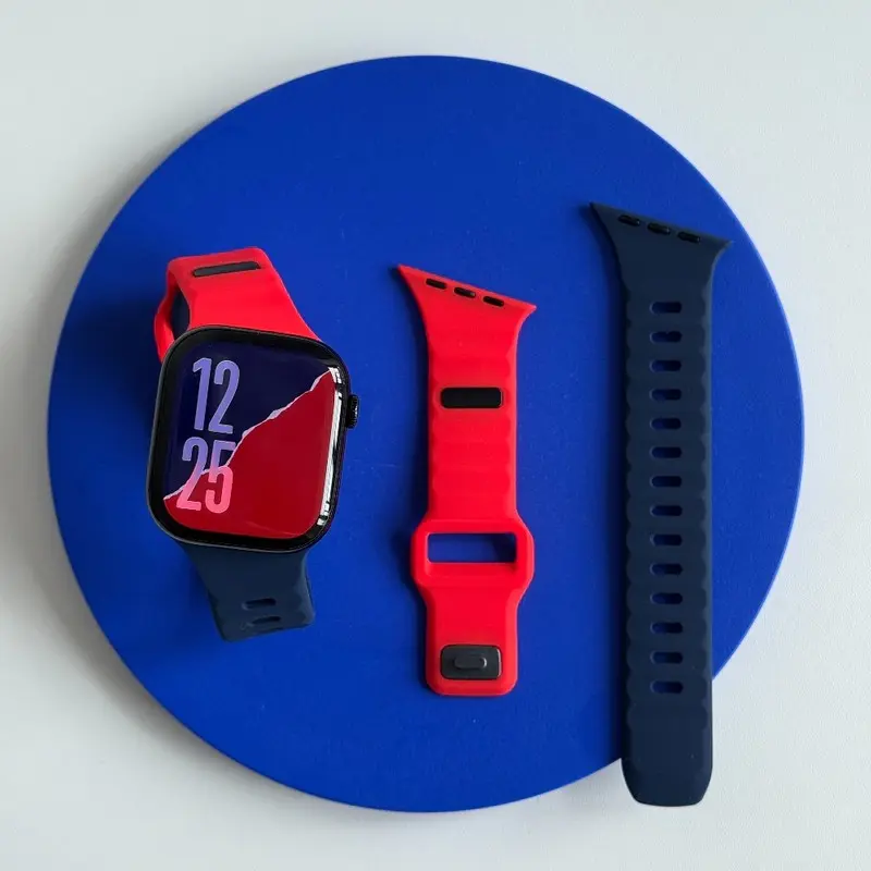 애플워치 울트라 49mm 40mm 41mm 44mm 45mm 46mm용 실리콘 스포츠 스트랩, 코레아 팔찌, 아이워치 시리즈 11 10 9 8