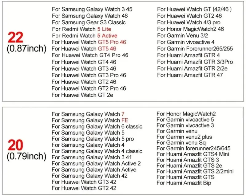 삼성 갤럭시 워치 7 6 5 4 44mm 40mm 6클래식 47mm 43mm 5프로 밴드 화웨이 워치 GT 5/4/3 프로 46mm 42mm