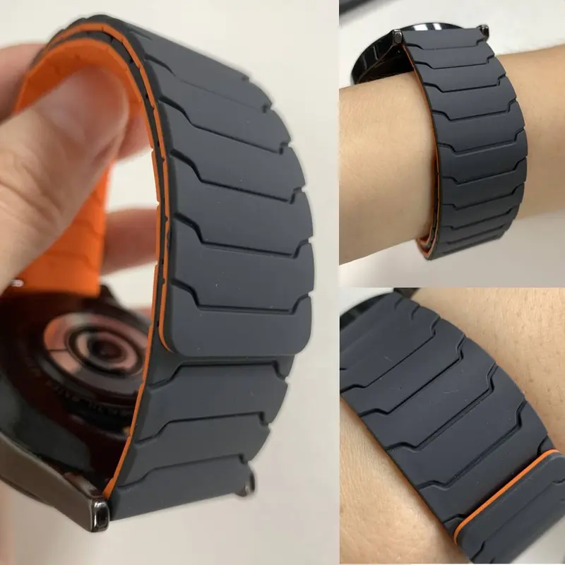 20/22mm 마그네틱 스트랩 후아미 AMAZFIT BIP 6 5 UNITY 실리콘 루프 밴드 GTR 4/3/3 Pro 2e GTS 4 미니
