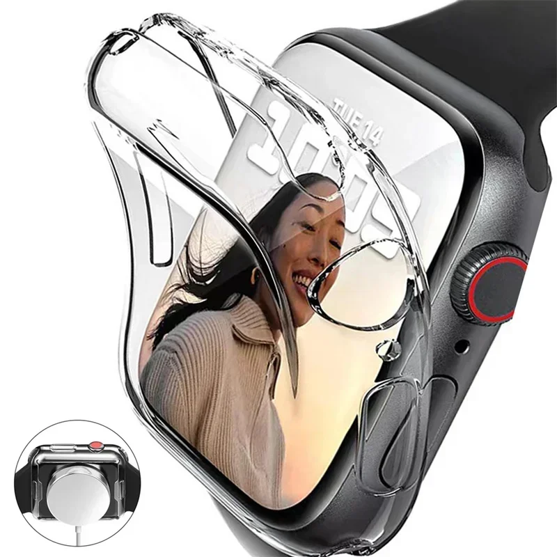 Apple Watch 용 소프트 TPU 화면 보호기 10 9 8 45mm 41mm 44mm 42mm 46mm 49mm IWatch Ultra