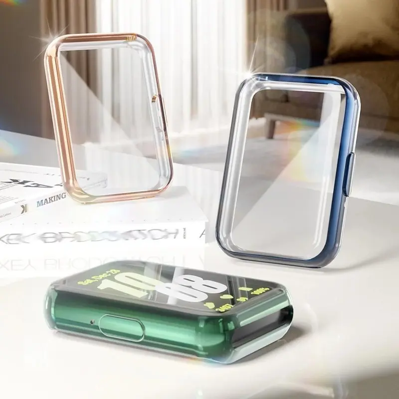 삼성 Galaxy Fit 3 스트랩 액세서리 용 케이스 + 나일론 밴드 통기성 조절 가능 교체 스포츠 팔찌 correa galaxy fit 3