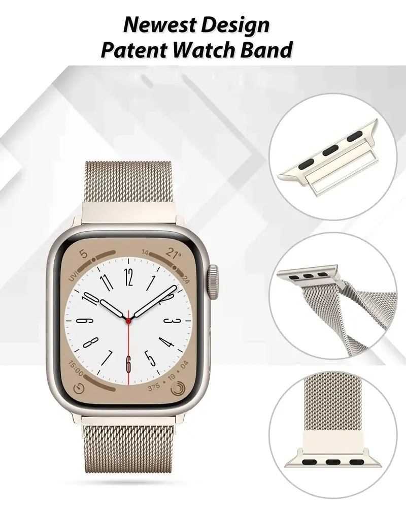 Apple Watch 밴드 용 밀라노 스트랩 49mm 45mm 44mm 42mm 41mm 40mm 38mm 팔찌 iwatch 시리즈 9 3 4