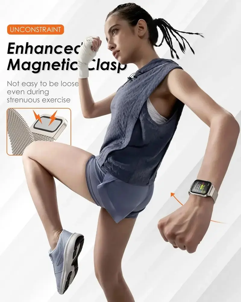Apple Watch 밴드 용 밀라노 스트랩 49mm 45mm 44mm 42mm 41mm 40mm 38mm 팔찌 iwatch 시리즈 9 3 4