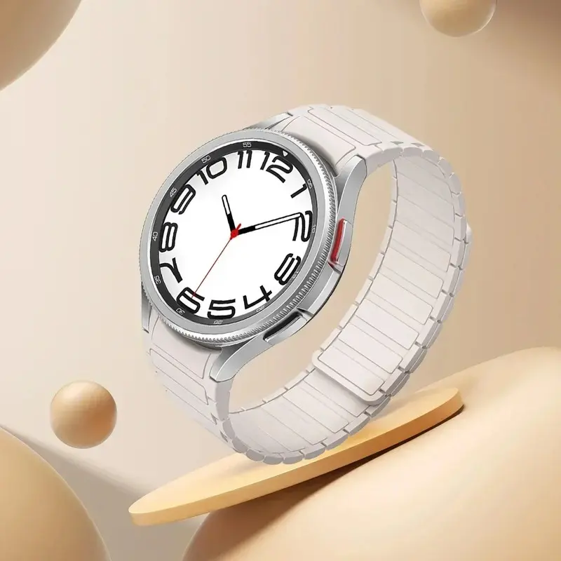삼성 갤럭시 워치 7/6/5/4 40mm 44mm 4 6 클래식 42mm 46mm 47mm 43mm 마그네틱 스트랩 시계 5Pro 45mm