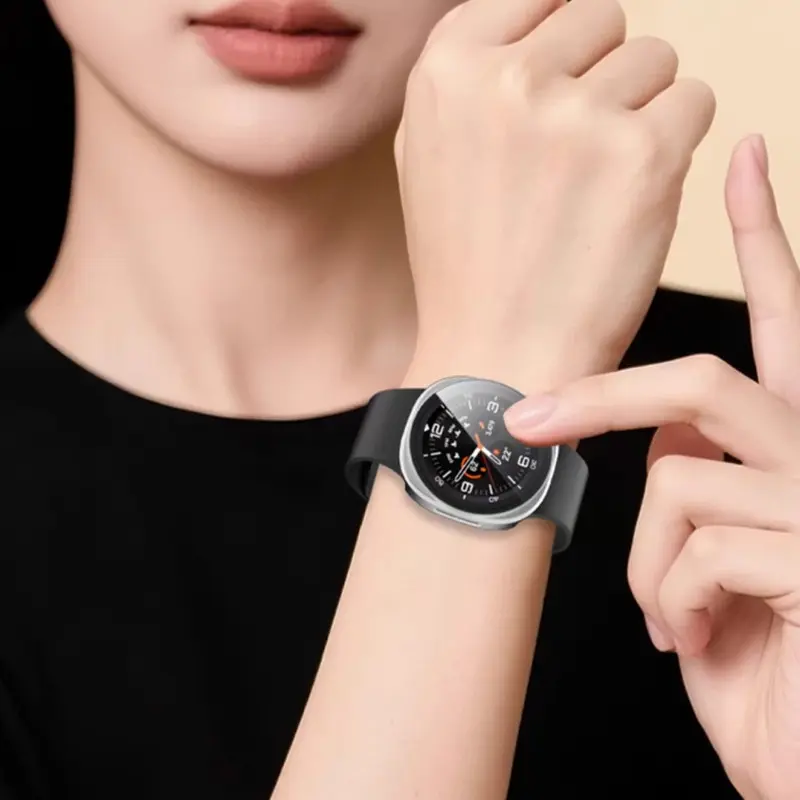 삼성 갤럭시 워치 8용 강화 유리 + 케이스 40mm 44mm 3D 풀 PC 커버 범퍼 스크린 보호기 쉘 + 필름 워치 8 액세서리