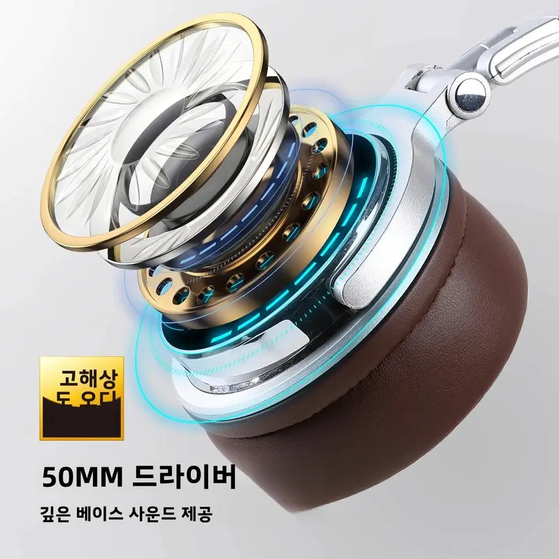 원오디오 유선 하이파이 헤드폰 전문 스튜디오 DJ 헤드폰 마이크 포함 오버이어 하이레졸루션 헤드셋 모니터링 앰프 기타 폰용