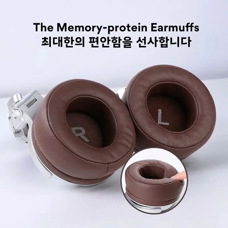 원오디오 유선 하이파이 헤드폰 전문 스튜디오 DJ 헤드폰 마이크 포함 오버이어 하이레졸루션 헤드셋 모니터링 앰프 기타 폰용