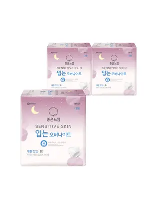 센서티브스킨 입는오버나이트 대형 8PX3팩