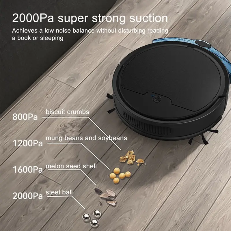 스마트 3-in-1 로봇 진공 청소기 앱 원격 제어 2000Pa 강력한 흡입력 USB 충전 가정용 청소기 - AliExpress 6