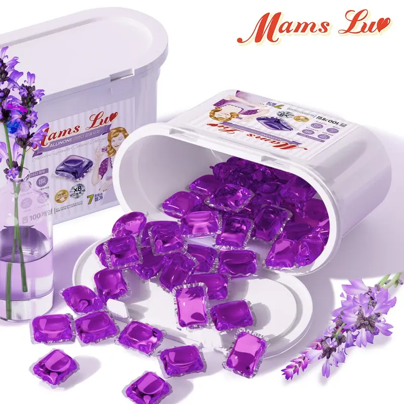 맘스럽 MamsLuv 올인원 라벤더 캡슐세제 8gX100개입 국내생산 초고농축 중성세제 - AliExpress 15