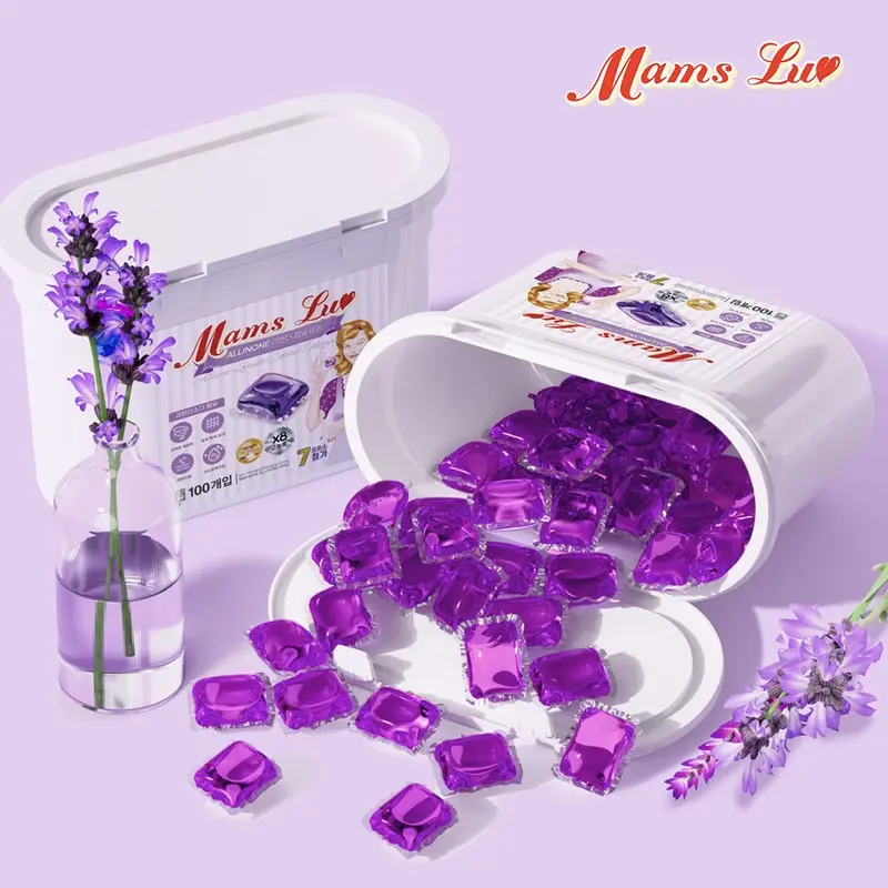 맘스럽 MamsLuv 올인원 라벤더 캡슐세제 8gX100개입 국내생산 초고농축 중성세제 - AliExpress 15