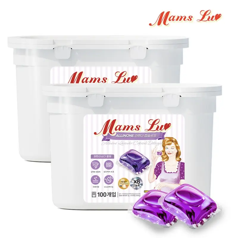 맘스럽 MamsLuv 올인원 라벤더 캡슐세제 8gX100개입 국내생산 초고농축 중성세제 - AliExpress 15