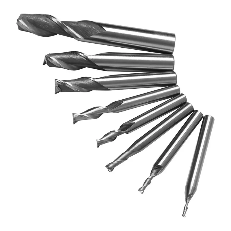초경 밀링 커터 2 플루트 스트레이트 생크 엔드 라우터 비트 밀 4mm 6mm 8mm 10mm 12mm CNC 공구 스테인리스 특수 HRC65