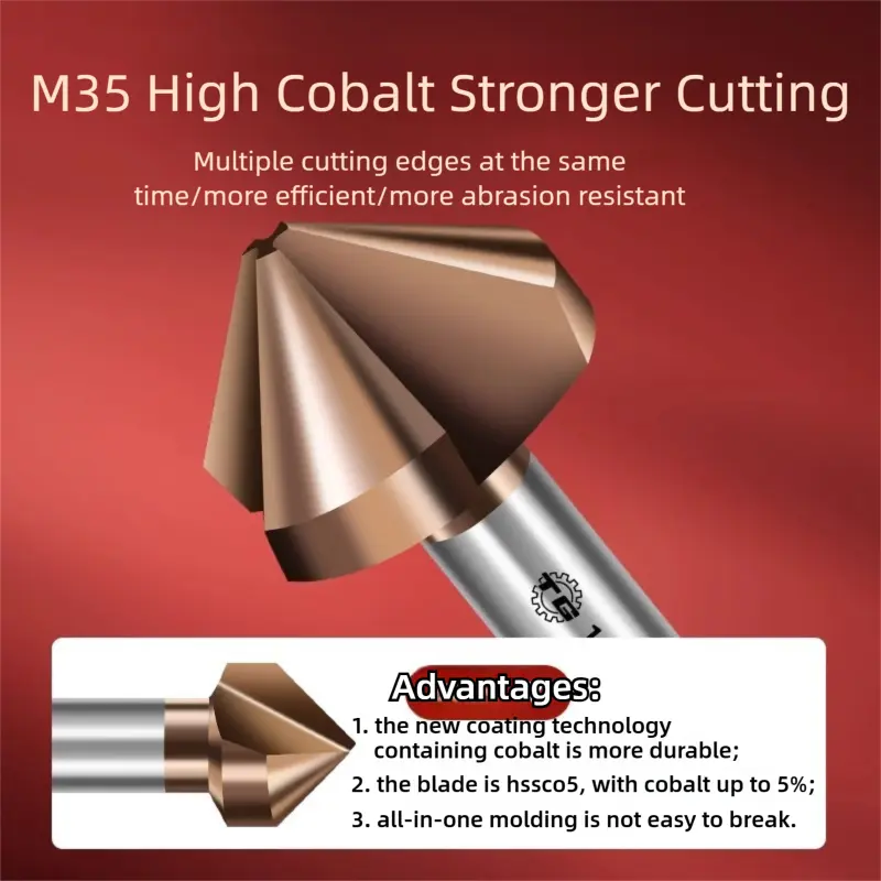 TG HSS M35 3날 엔드밀 4.5-60mm 카운터싱크 드릴 비트 세트