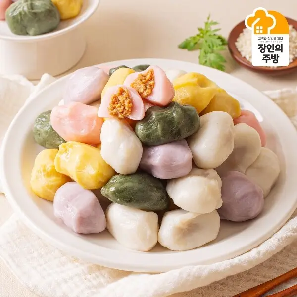 이병석장인오색 깨송편1kgX2봉 깨송편 굳지 않는 간식 추석 명절
