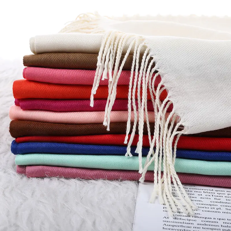 Desgine 브랜드 솔리드 여성 캐시미어 스카프 가을 겨울 따뜻한 Shawls 랩 2024 남성 Pashmina Tassels 스카프 여성