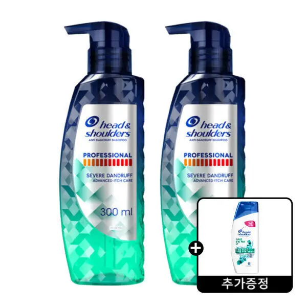 헤드앤숄더 프로페셔널 가려운 두피케어 샴푸 300ml 2개 + 헤드앤숄더 가려운 두피 케어 샴푸 80ml