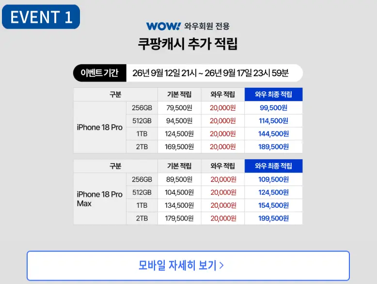 Apple 아이폰 18 Pro 자급제 - 휴대폰