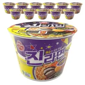 오뚜기 진라면 약간매운맛 큰컵 110g x 12개
