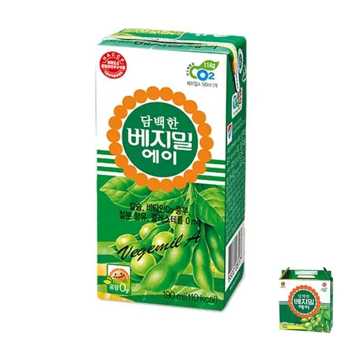 베지밀 에이 담백한 두유, 190ml, 32개