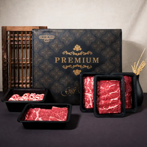 소고기 1.2kg 프리미엄 선물세트 황제갈비/부채살/등심/토시살/우삼겹+허브솔트/스테이크소스