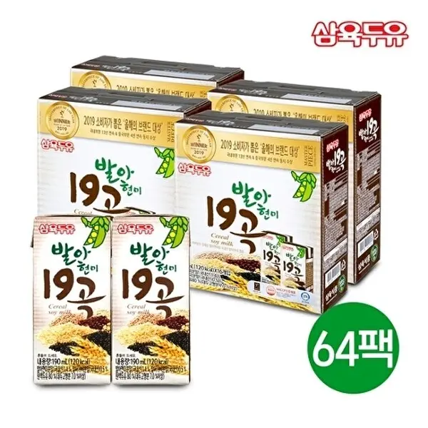 삼육두유 삼육 검은콩앤칼슘 두유 190ml x 60팩