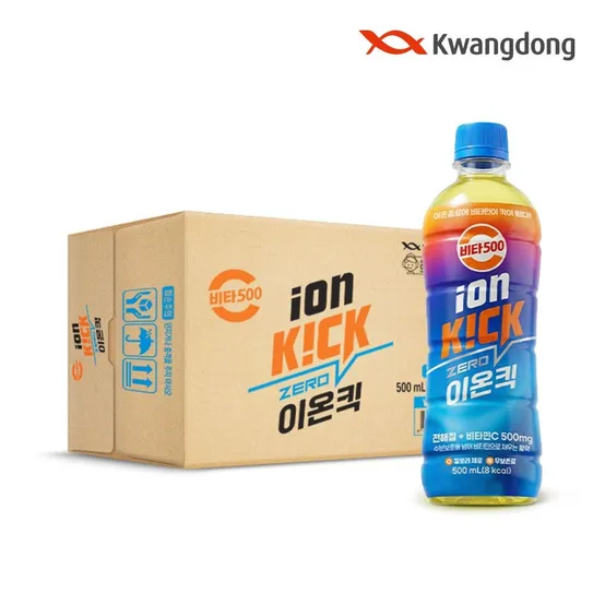 [광동][본사직영] 비타500 이온킥 제로 이온음료 500ml 24입