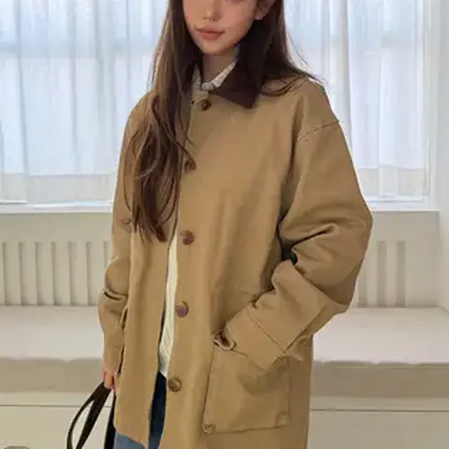 [슬로우롤리][Beige 단독] [8차][해삐 PICK] Cotton half work jacket