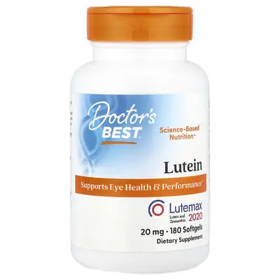 Doctor's Best (닥터스베스트), 루테인, Lutemax 2020, 20mg, 소프트젤 180정