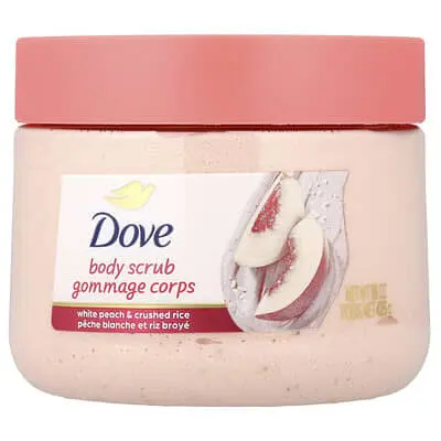 Dove (도브), 바디 스크럽, 흰복숭아 & 으깬 쌀, 425g(15oz)