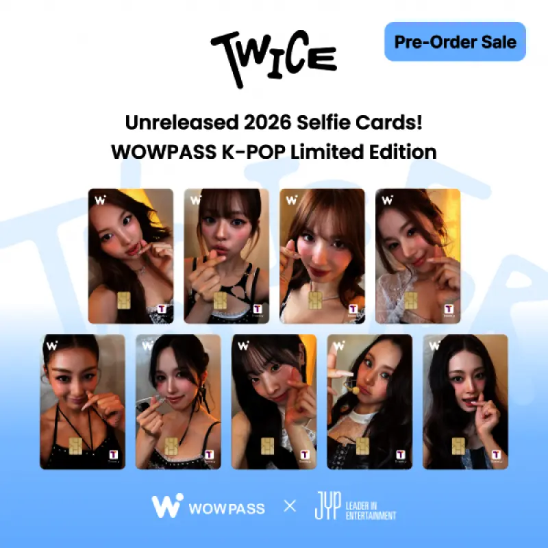 TWICE Official WOWPASS with Unreleased Selfie Card JYP x WOWPASS  JYP x WOWPASS 