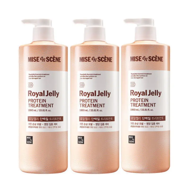 (최종결제가16390원)미쟝센 로얄젤리 단백질 트리트먼트1000ml 3개