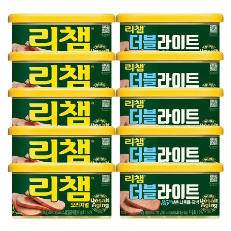 동원 리챔 오리지널 200g x 5개 + 더블라이트 200g x 5개