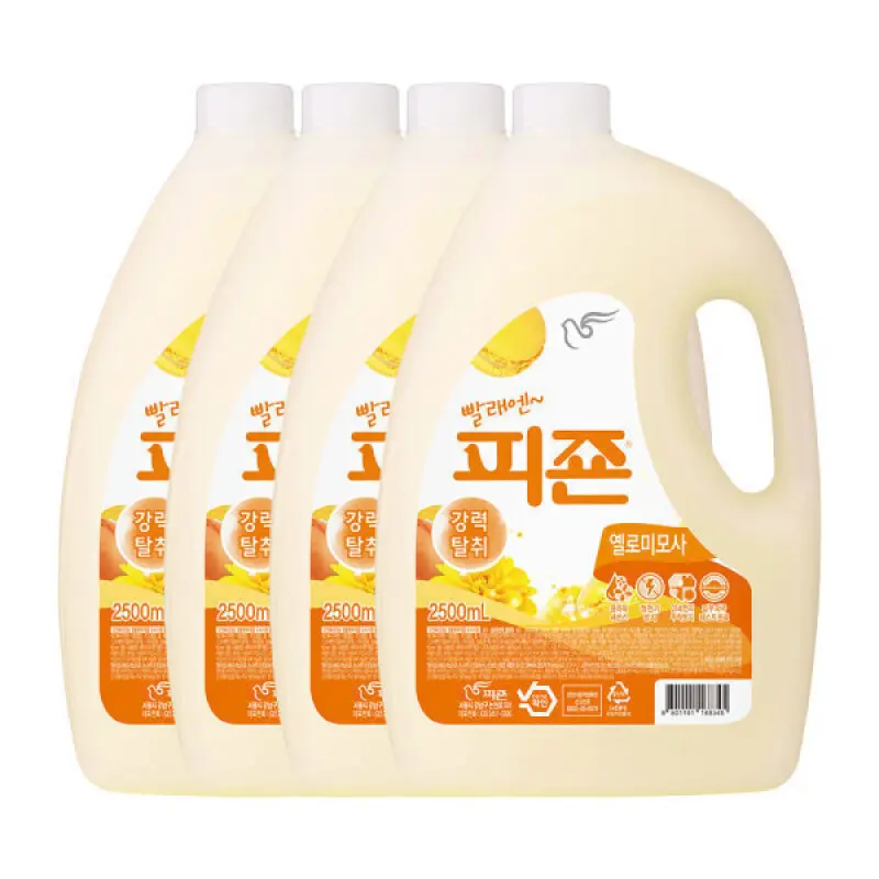 피죤 섬유유연제 2500ml 4개 옐로미모사