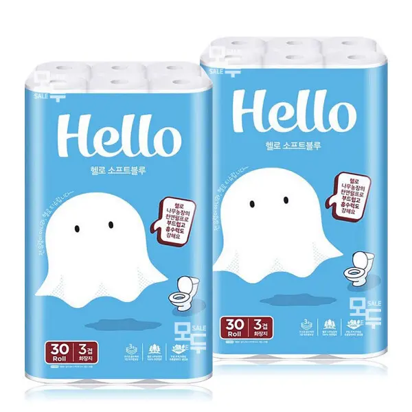 코디 순수 3겹 데코 30Mx30롤x2팩 화장지 휴지