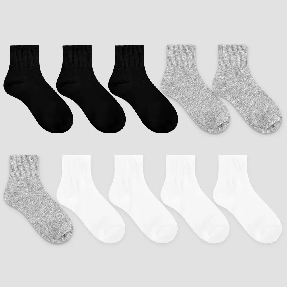 한국생산 사계절용 10켤레 데일리 무지 면 단목 양말 (11,610원/무료)