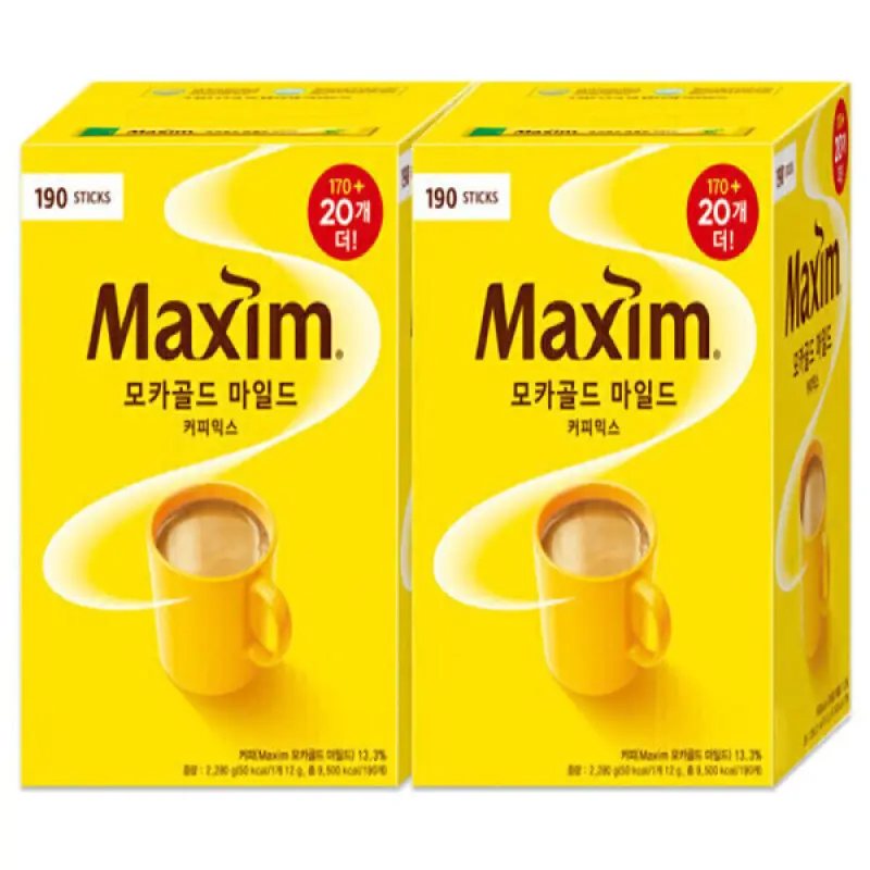 맥심 모카골드 커피믹스 190Tx2개 총380T