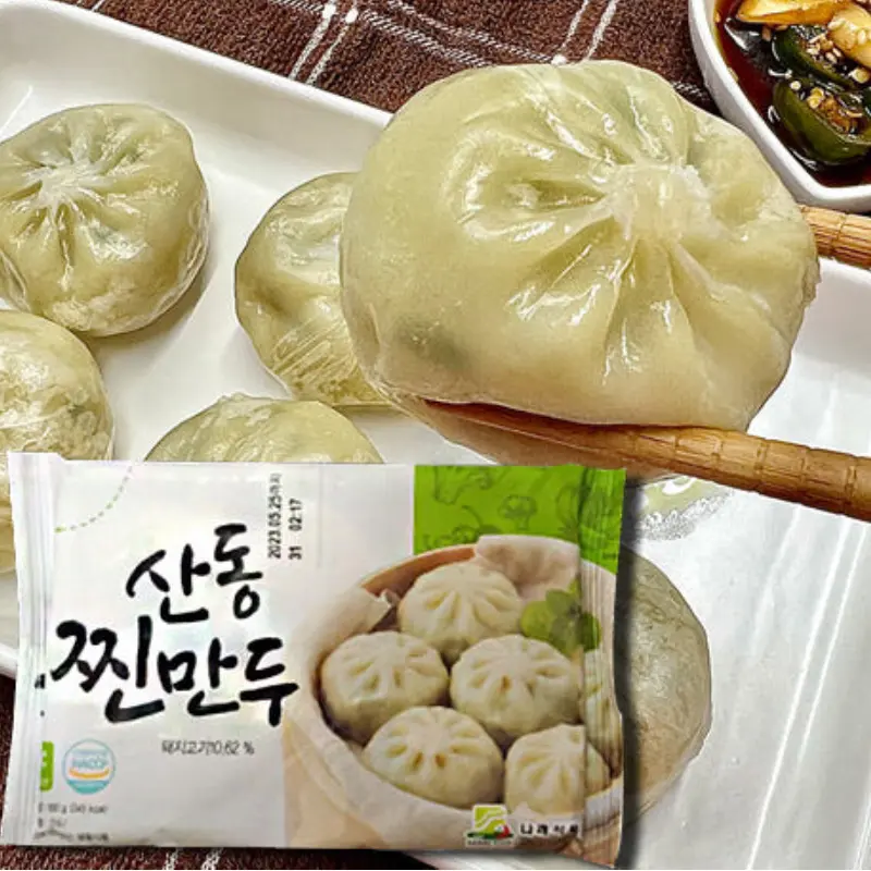 나래 트레이 3분 산동 찐만두 6개입 180g +맛미 미니간장 (1,300원/무료)