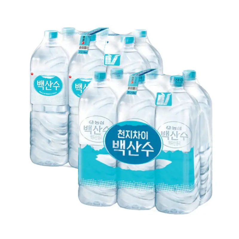 백산수 2L 24펫(유라벨/무라벨 랜덤출고) 생수/백산수/농심