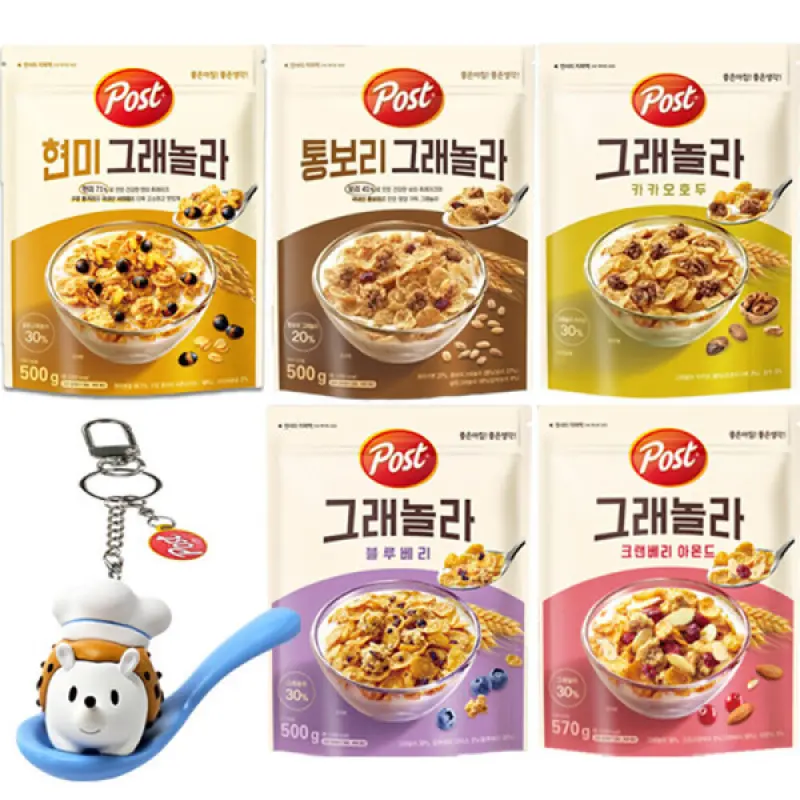 포스트 그래놀라 아몬드 570g  5종 3개 고르기 + 피규어키링 증정