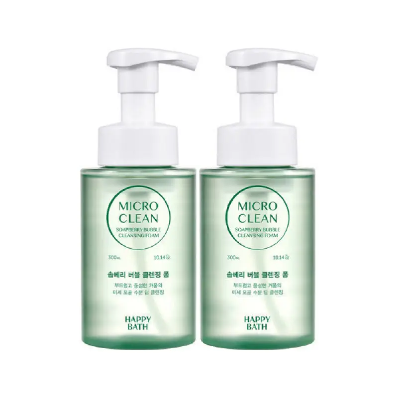 (최종결제가15580원)해피바스 마이크로 클린 솝베리/딥버블 버블폼 300ml 2개