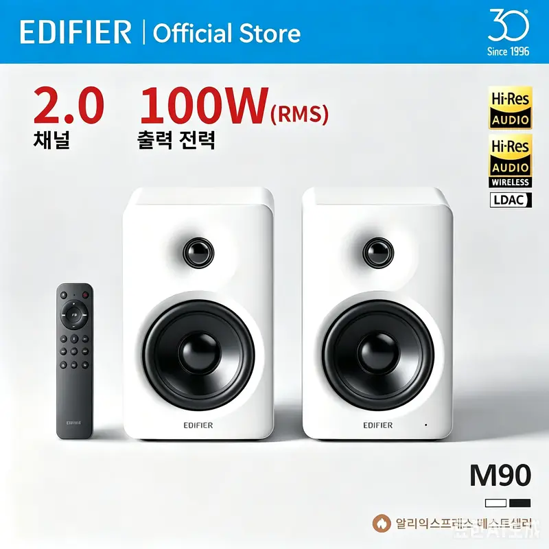 에디파이어 Edifier M90 바이앰프 2.0 스피커 컴팩트 디자인